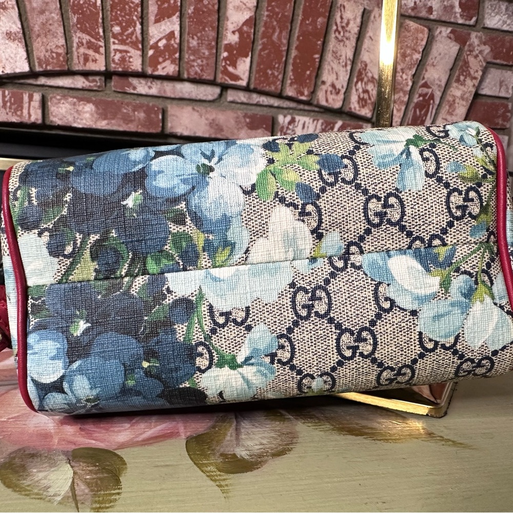 Gucci GG Blooms Mini Boston‎ Bag Red Leather Crossbody - Picture 4 of 9